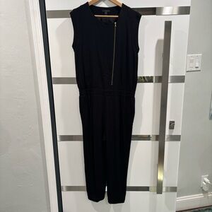 Banana Republic Women’s Jumper Jumpsuit Black Front Zipper Size 8